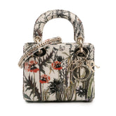 Mini Calfskin Beaded Embroidered Jardin Naturel Lady Dior