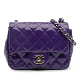 Mini Square Classic Patent Single Flap