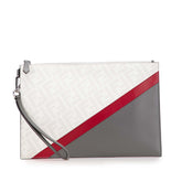 Zucca Coated Canvas FF 1974 Diagonal Vitello Liberty Clutch