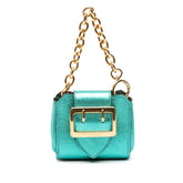 Mini Metallic Calfskin Buckle Charm Handbag