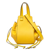 Small Grained Calfskin Drawstring Hammock Satchel