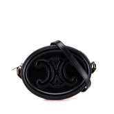 Small Calfskin Cuir Triomphe Oval Crossbody