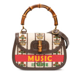 100th Anniversary Medium Canvas 1947 Bamboo Top Handle Bag