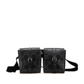 GG Embossed Perforated Double Belt Bag