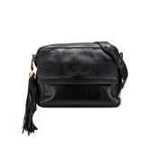 CC Lambskin Flap Tassel Crossbody