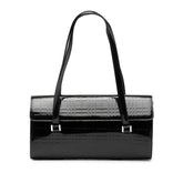 House Check Embossed Patent Shoulder Bag