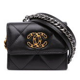 Lambskin 19 Flap Coin Purse With Chain