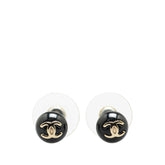 Resin CC Button Push Back Earrings