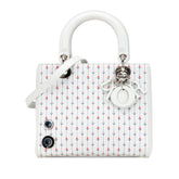 Medium Calfskin Embroidered Flower Lady Dior