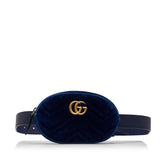 GG Marmont Velvet Matelasse Belt Bag