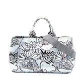 Medium Floral Printed Canvas Canapa Satchel