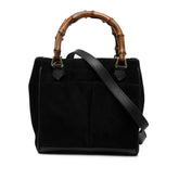 Suede Bamboo Satchel