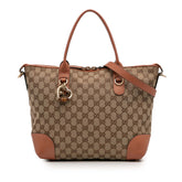 GG Canvas Heart Bit Satchel