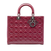 Large Patent Cannage Lady Dior