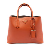 Medium Saffiano Cuir Double Satchel