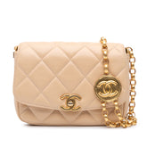 Small Quilted Lambskin CC Coin Flap