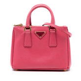 Micro Saffiano Galleria Double Zip Satchel