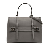 Saffiano Cuir Double Turnlock Satchel