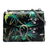 Medium Leather Tropical Print Dionysus Shoulder Bag