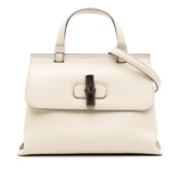 Small Leather Bamboo Daily Satchel