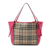 Small Haymarket Check Canvas and Leather Canterbury Tote