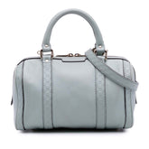 Small Microguccissima Trimmed Leather Joy Boston Bag