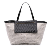 Large Wool and Calfskin Flip Flap Tote