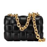 Nappa Intrecciato Padded Chain Cassette Satchel