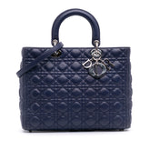 Large Lambskin Cannage Lady Dior