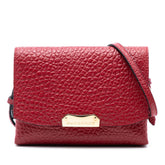Embossed Grain Check Leather Langley Crossbody