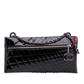 Quilted Patent Geometric Kaleidoscope Shoulder Bag