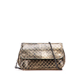 Metallic Calfskin Intrecciomirage Chain Flap Crossbody