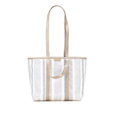 Medium Woven Calfskin Barbes East West Shopper Bag