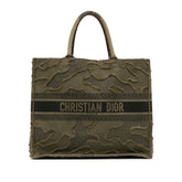 Large Embroidered Canvas Camouflage Book Tote