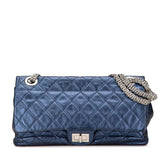 Metallic Quilted Aged Calfskin Reissue 2.55 Double Flap 227