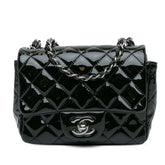 Mini Square Classic Patent Single Flap