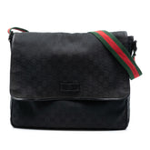 GG Canvas Web Flap Messenger Bag