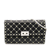 Quilted Lambskin Free Rockstud Spike Wallet On Chain