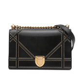 Medium Studded Lambskin Diorama Flap