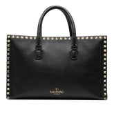 Leather Rockstud Convertible Tote