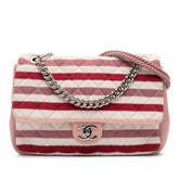 Jumbo Stripe Jersey Felt and Rope Flap