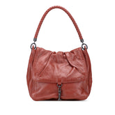 Intrecciato Trimmed Nappa Top Handle Bag