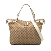 Large GG Canvas Icon Bit Satchel