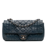 CC Quilted Perforated Aged Calfskin Flap