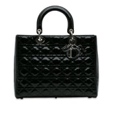 Large Patent Cannage Lady Dior