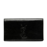 Large Textured Patent Monogram Belle De Jour Clutch
