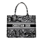 Medium Canvas Embroidered Plan De Paris Book Tote