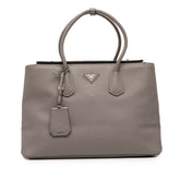 Saffiano Cuir Turnlock Twin Satchel