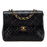 Small Square Quilted Lambskin Flap