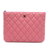 Small Quilted Caviar O Case Clutch